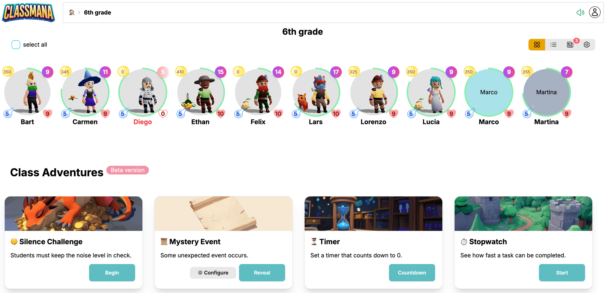 Izziv tišine v razrednih pustolovščinah