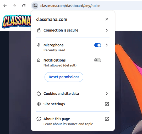 Chrome dovoljenja za mikrofon